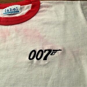 James Bond 007 White and Red Men's Tee